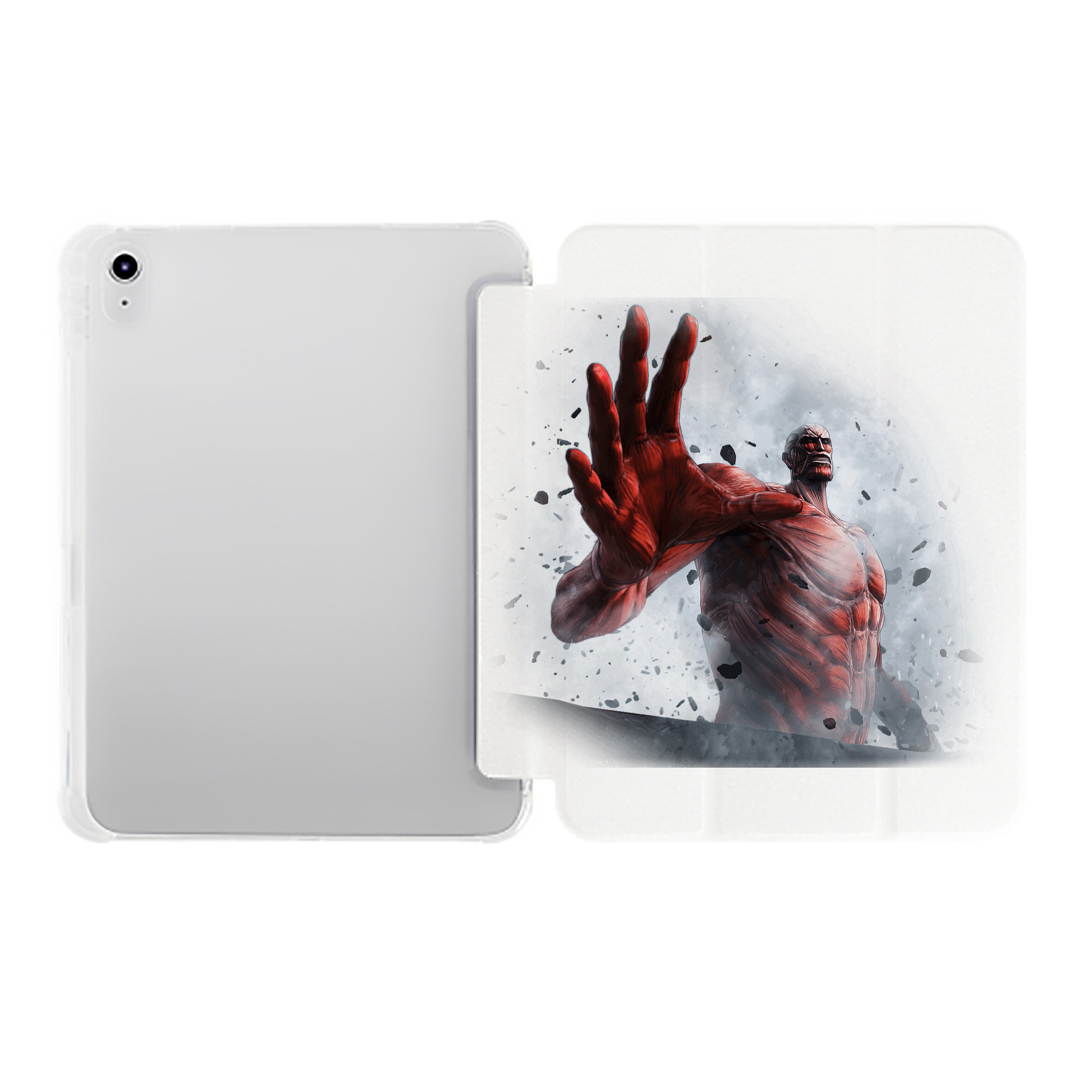 （画像用） 進撃の巨人 Attack on Titan IPad ケース ペン収納付き 三つ折りスタンド PUレザー×シリコン 対応機種9.5/10.5/10.9インチ